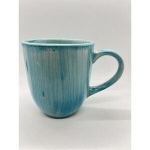 CITRUS GROVE Coffee Mug Teacup Hand Painted Blue Ceramic 16oz.